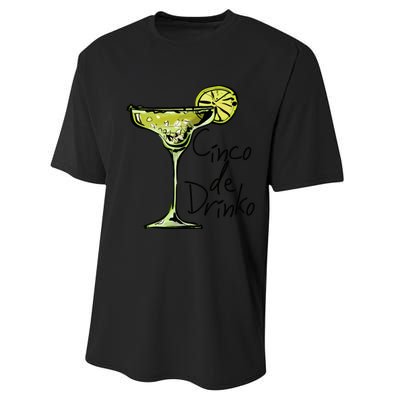 Cinco De Drinko Funny Cinco De Mayo Performance Sprint T-Shirt