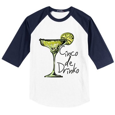 Cinco De Drinko Funny Cinco De Mayo Baseball Sleeve Shirt