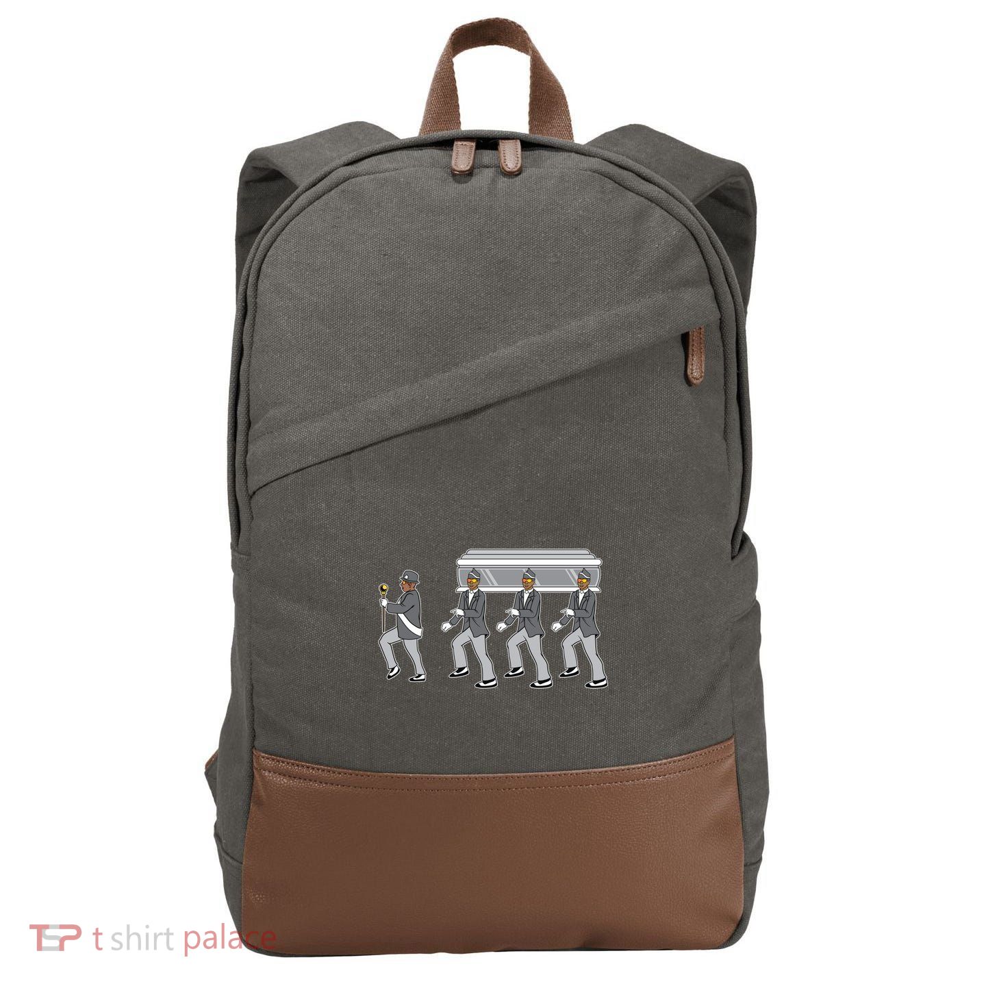 Coffin Dance Deadlifter Funny Funeral Director Mortician Great Gift Cotton Canvas Backpack
