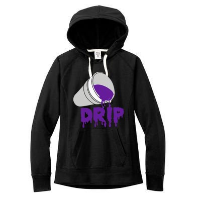 Codeine Dream Drip Purple Hip Hop Rap Social Media Women's Fleece Hoodie