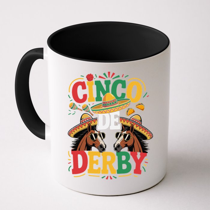Cinco De Derby Funny Derby De Mayo Taco Horse Racing Mug