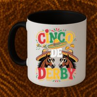 Cinco De Derby Funny Derby De Mayo Taco Horse Racing Mug