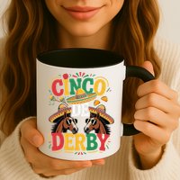 Cinco De Derby Funny Derby De Mayo Taco Horse Racing Mug