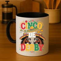 Cinco De Derby Funny Derby De Mayo Taco Horse Racing Mug