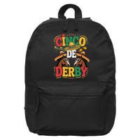 Cinco De Derby Funny Derby De Mayo Taco Horse Racing 16 in Basic Backpack