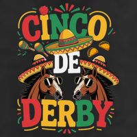 Cinco De Derby Funny Derby De Mayo Taco Horse Racing 25L Jumbo Tote