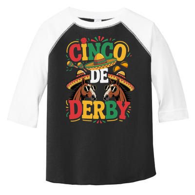 Cinco De Derby Funny Derby De Mayo Taco Horse Racing Toddler Fine Jersey T-Shirt