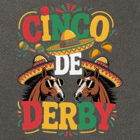 Cinco De Derby Funny Derby De Mayo Taco Horse Racing Cotton Canvas Backpack