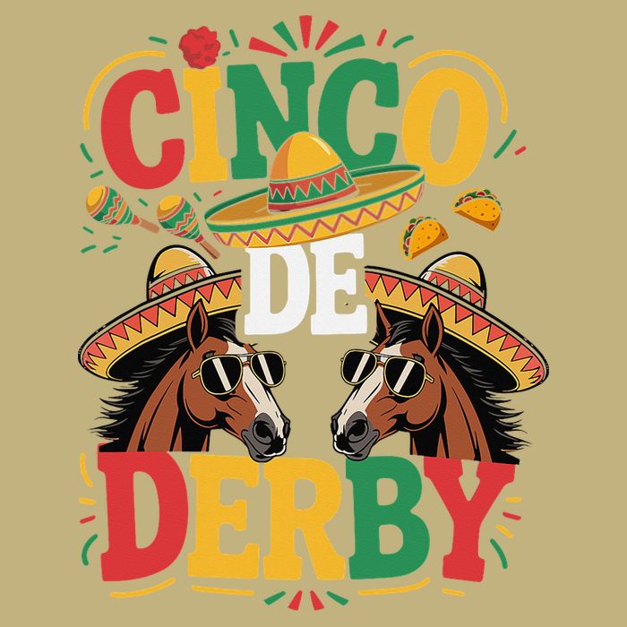 Cinco De Derby Funny Derby De Mayo Taco Horse Racing Cooling Performance Crew T-Shirt