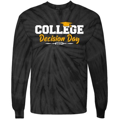 College Decision Day College Reveal Party Acceptance Student Tie-Dye Long Sleeve Shirt