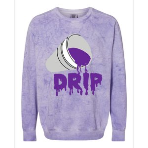 Codeine Dream Drip Purple Hip Hop Rap Social Media Cute Gift Colorblast Crewneck Sweatshirt