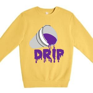 Codeine Dream Drip Purple Hip Hop Rap Social Media Cute Gift Premium Crewneck Sweatshirt