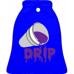 Codeine Dream Drip Purple Hip Hop Rap Social Media Cute Gift Ceramic Bell Ornament