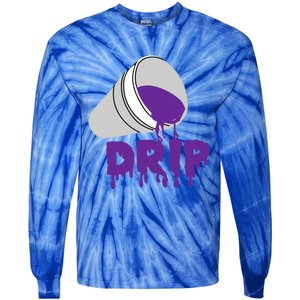 Codeine Dream Drip Purple Hip Hop Rap Social Media Cute Gift Tie-Dye Long Sleeve Shirt