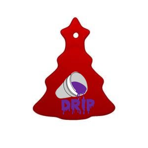 Codeine Dream Drip Purple Hip Hop Rap Social Media Cute Gift Ceramic Tree Ornament