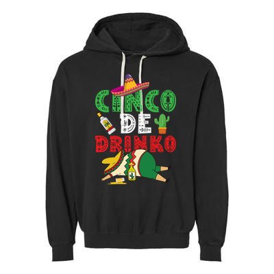 CINCO DE DRINKO Funny CINCO DE MAYO Garment-Dyed Fleece Hoodie