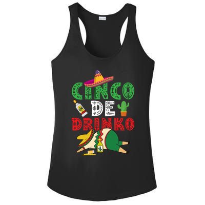 CINCO DE DRINKO Funny CINCO DE MAYO Ladies PosiCharge Competitor Racerback Tank