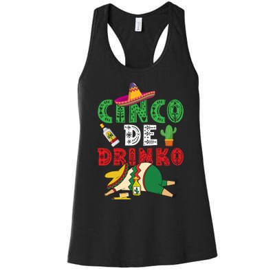 CINCO DE DRINKO Funny CINCO DE MAYO Women's Racerback Tank