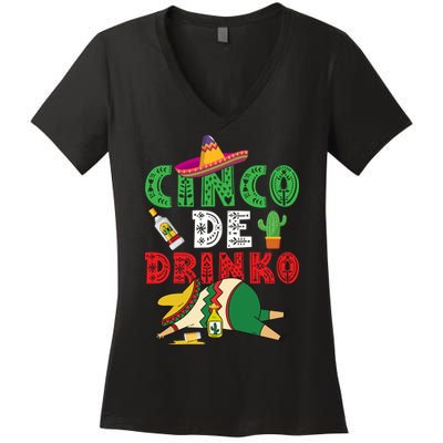 CINCO DE DRINKO Funny CINCO DE MAYO Women's V-Neck T-Shirt