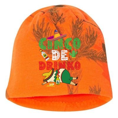 CINCO DE DRINKO Funny CINCO DE MAYO Kati - Camo Knit Beanie