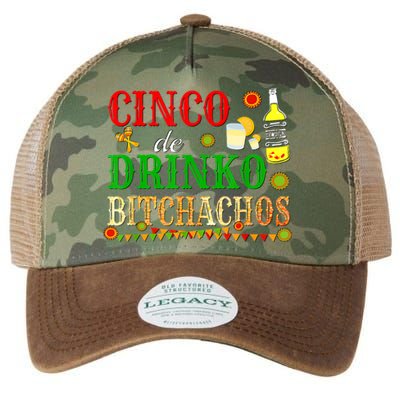 Cinco De Drinko Bitchachos M.ens Womens Drinking Legacy Tie Dye Trucker Hat