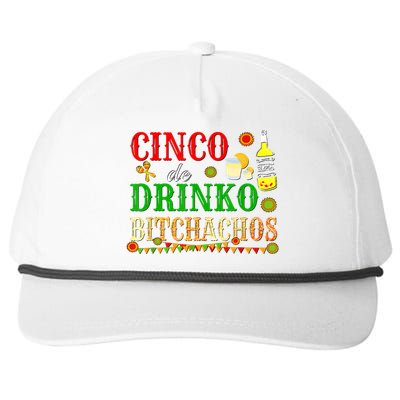 Cinco De Drinko Bitchachos M.ens Womens Drinking Snapback Five-Panel Rope Hat