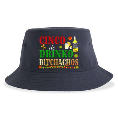 Cinco De Drinko Bitchachos M.ens Womens Drinking Sustainable Bucket Hat