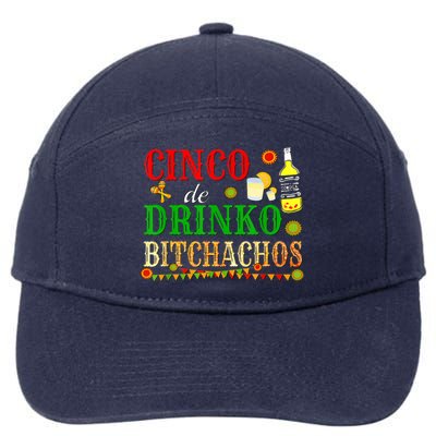 Cinco De Drinko Bitchachos M.ens Womens Drinking 7-Panel Snapback Hat