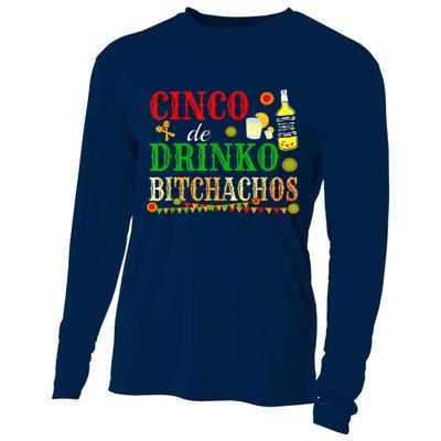 Cinco De Drinko Bitchachos M.ens Womens Drinking Cooling Performance Long Sleeve Crew