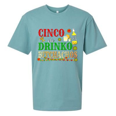 Cinco De Drinko Bitchachos M.ens Womens Drinking Sueded Cloud Jersey T-Shirt