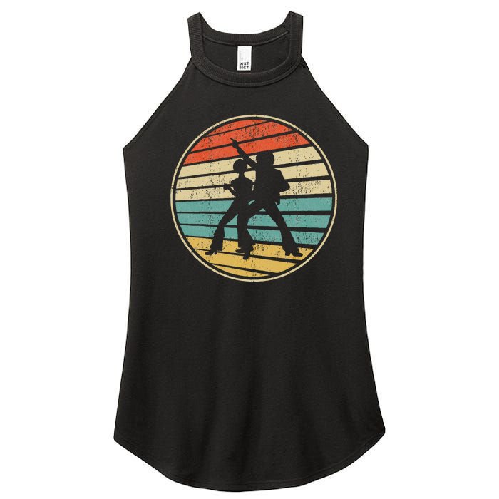 Cute Disco Dance Retro Vintage 70s 80s Hip Hop Music Lovers Women’s Perfect Tri Rocker Tank