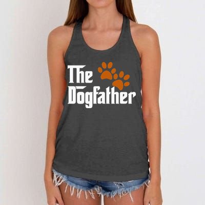 Cool Dog Dad Dog Father The DogFather Women's Knotted Racerback Tank