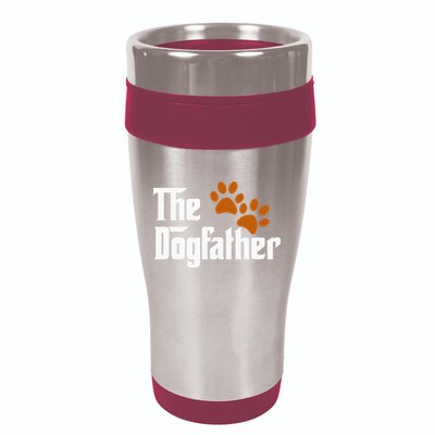 Cool Dog Dad Dog Father The DogFather 16oz Travel Tumbler