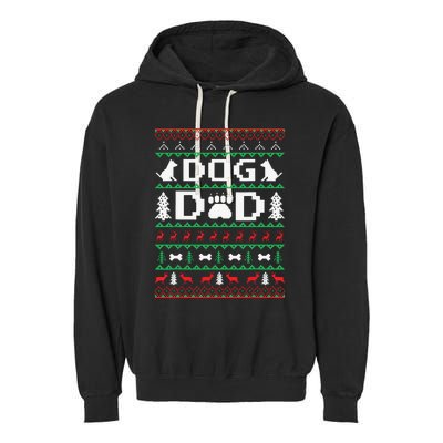 Christmas Dog Dad Shirts For Ugly Xmas Sweater Gifts Dogs Garment-Dyed Fleece Hoodie