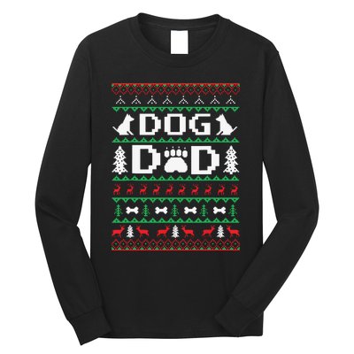 Christmas Dog Dad Shirts For Ugly Xmas Sweater Gifts Dogs Long Sleeve Shirt