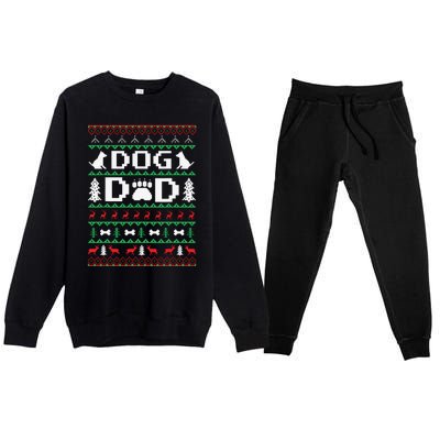 Christmas Dog Dad Shirts For Ugly Xmas Sweater Gifts Dogs Premium Crewneck Sweatsuit Set