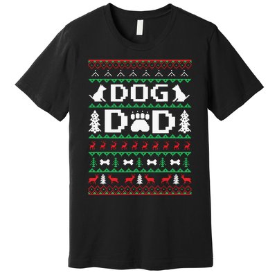 Christmas Dog Dad Shirts For Ugly Xmas Sweater Gifts Dogs Premium T-Shirt