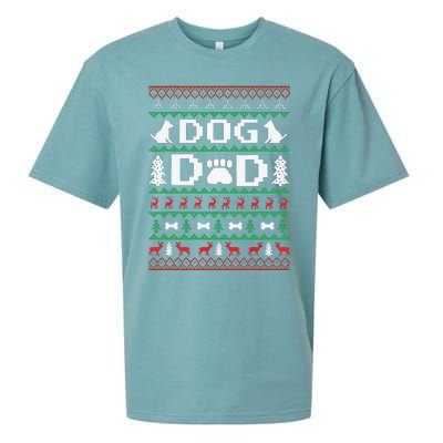 Christmas Dog Dad Shirts For Ugly Xmas Sweater Gifts Dogs Sueded Cloud Jersey T-Shirt