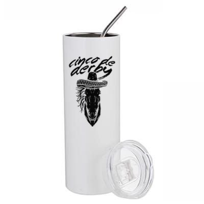 Cinco De Derby Mayo Sombrero Horse Race Kentucky Party Stainless Steel Tumbler