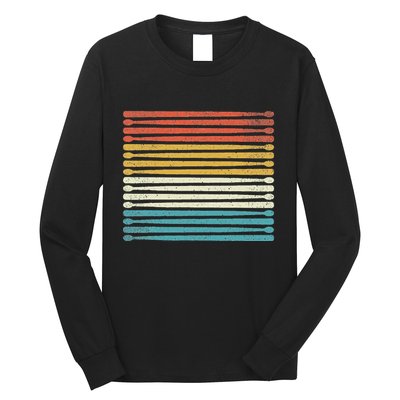 Colorful Drumsticks Drummer Band Percussionist Long Sleeve Shirt