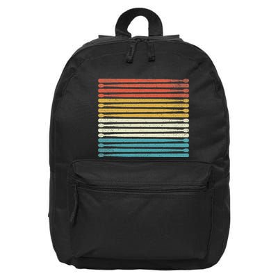Colorful Drumsticks Drummer Band Percussionist 16 in Basic Backpack