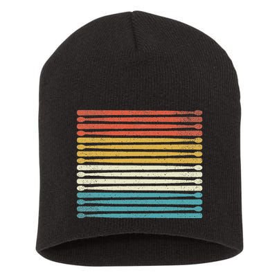 Colorful Drumsticks Drummer Band Percussionist Short Acrylic Beanie