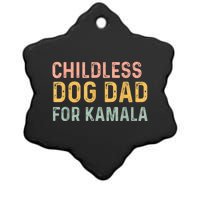 Childless Dog Dad For Kamala Harris 2024 Ceramic Star Ornament