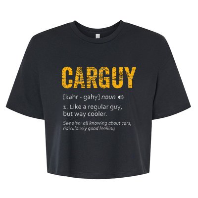 Carguy Dictionary Definition Bella+Canvas Jersey Crop Tee