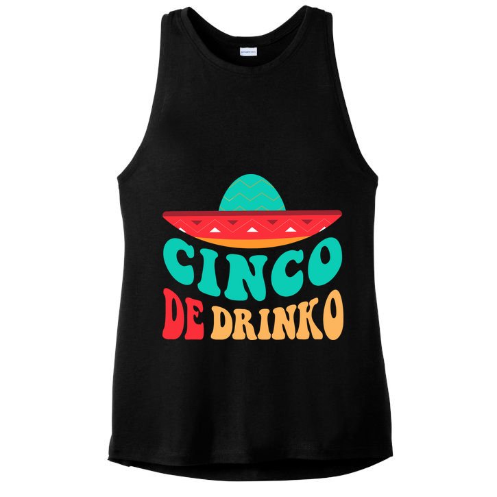 Cinco De Drinko Cinco De Mayo Mexican Fiesta 5 De Mayo Ladies PosiCharge Tri-Blend Wicking Tank