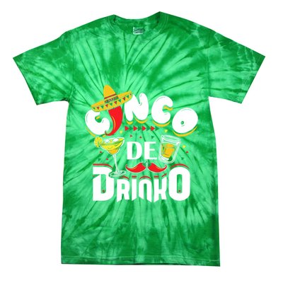 Cinco De Drinko Funny Cinco De Mayo Tie-Dye T-Shirt
