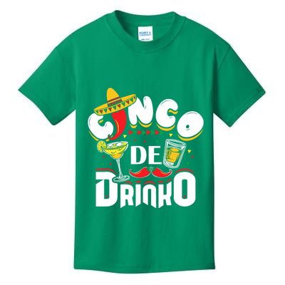 Cinco De Drinko Funny Cinco De Mayo Kids T-Shirt