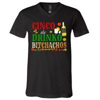 Cinco De Drinko Bitchachos Women Drinking V-Neck T-Shirt