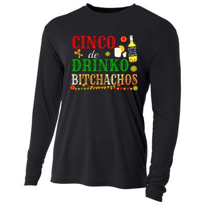 Cinco De Drinko Bitchachos Women Drinking Cooling Performance Long Sleeve Crew