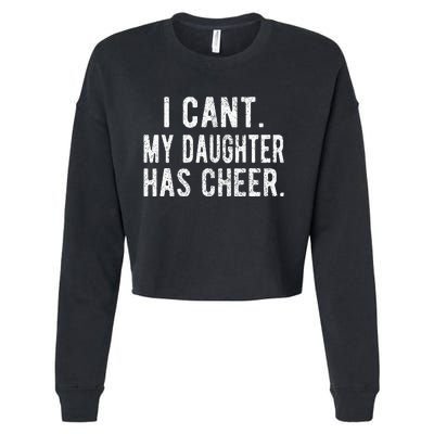 Cheer Dad Daughter Cheerleading FatherS Day Cheerleader Cropped Pullover Crew